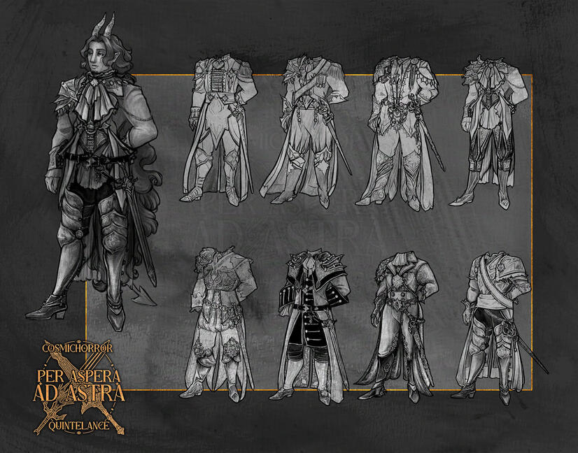 Enceladus court attire designs.